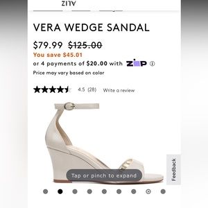 Vera Wedge Sandal by Naturalizer. Size 10 W